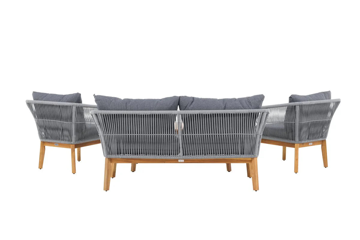 Garten Lounge Set Sorena – 4 teiliges Set in Grau