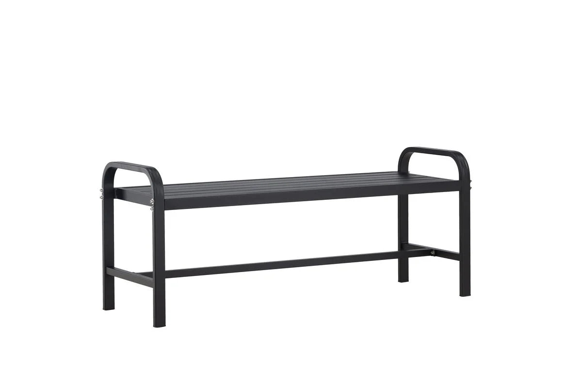 Gartenbank Cäsar - aus robustem, schwarzem Aluminium