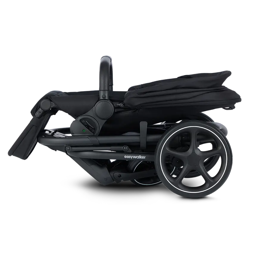 B-Ware Easywalker Harvey Midnight Black Kinderwagen Buggy Kinderfahrzeug Babyschale Set
