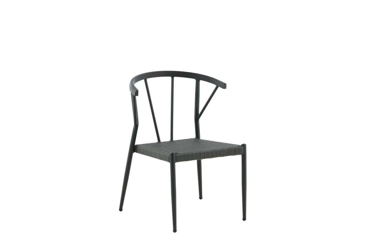 6er Set - Gartenstuhl Tina aus Rattan/Aluminium