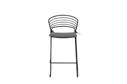 4er Set - Gartenstuhl Como aus Metall Schwarz