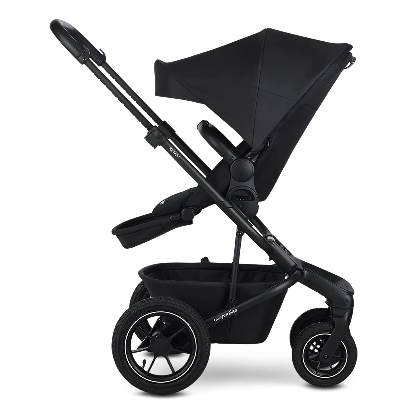 B-Ware Easywalker Harvey⁵ Air Kinderwagen Buggy Midnight Black Kombikinderwagen Verdeck