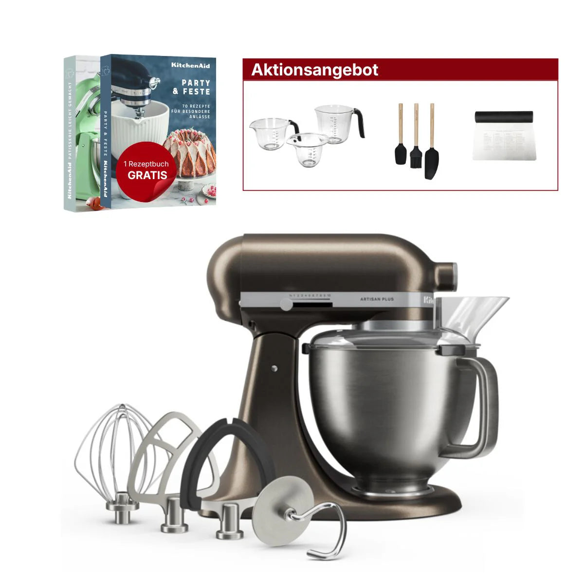 KitchenAid 4,7L 5KSM50PKVE Küchenmaschine - Artisan Plus
