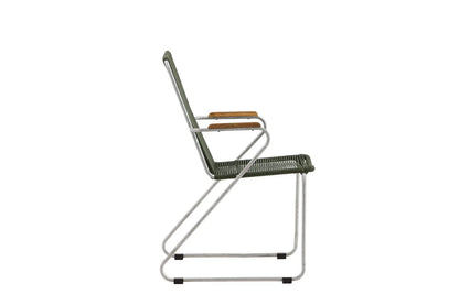 2er Set - Gartenstuhl Malta aus Metall, farbiges Seilgeflecht