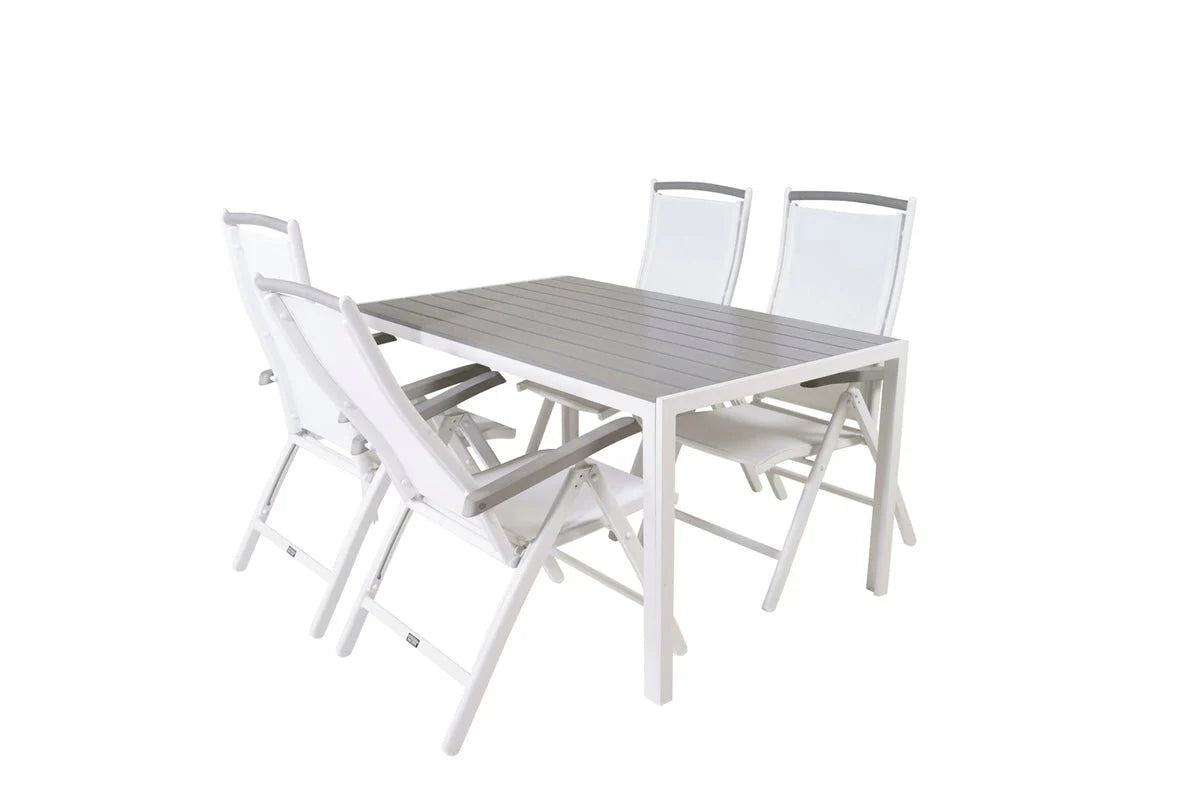 2er Set - Gartenstuhl Kara - Gestell aus Aluminium, verstellbar