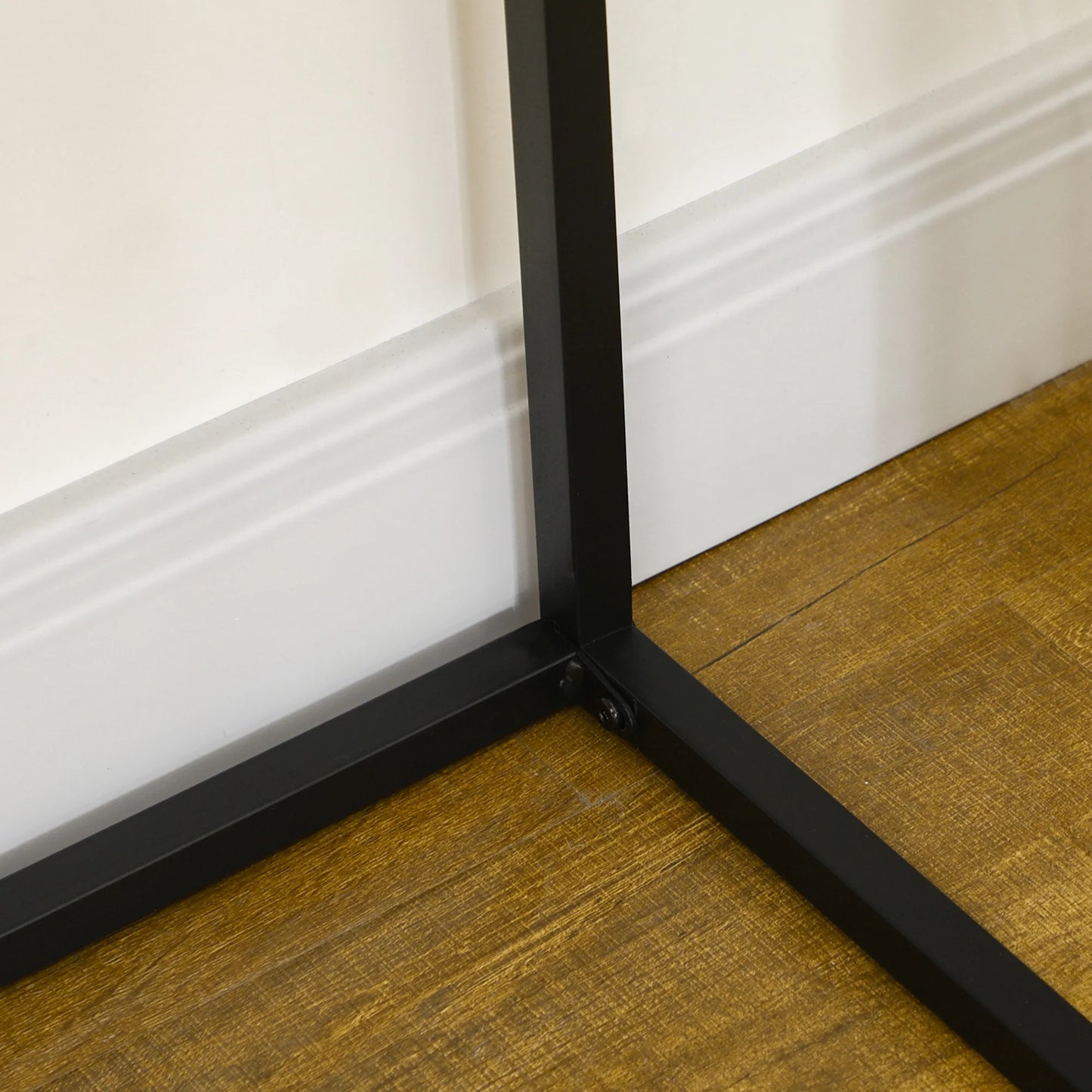 HOMCOM Konsolentisch mit Schublade Moderner Beistelltisch mit Stahlbeinen für Flur, Wohnzimmer, Schlafzimmer 80x30x76 cm Natur
