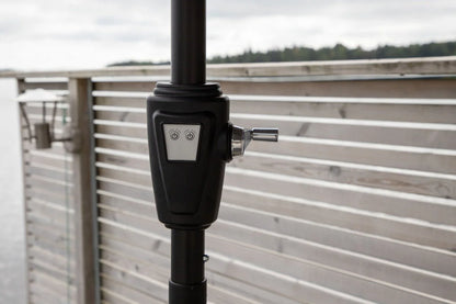 Sonnenschirm Lightning – Ø270 cm in wahlweise Schwarz oder Grau