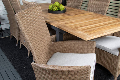 2er Set - Venezia Gartenstuhl in Rattanoptik in Schwarz, Weiß oder Naturoptik