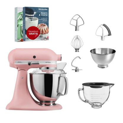 KitchenAid 4,8 L 5KSM175 Artisan Küchenmaschine Glasset mit Glasschüssel
