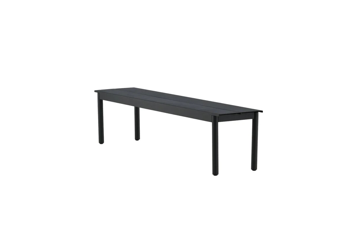 Gartenbank Egypt - aus robustem schwarzem Aluminium
