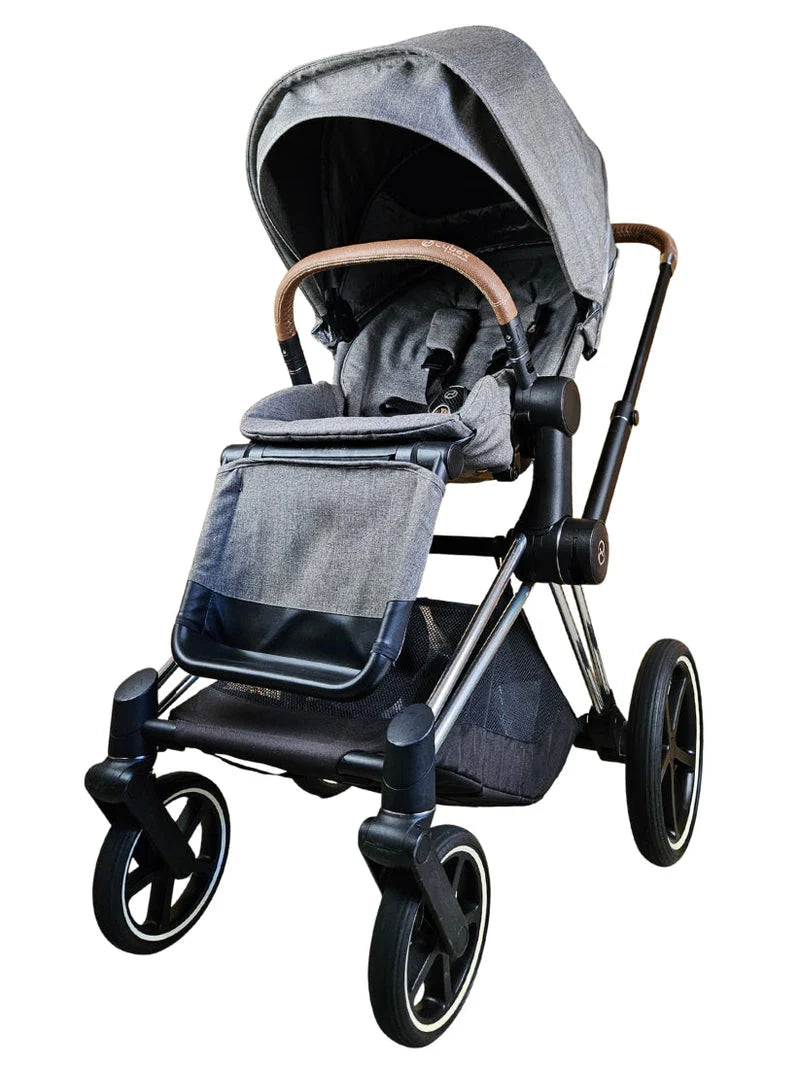 Cybex Priam 3 Kinderwagen (Gestell mit Sportsitz) - Alu-Gestell - Grau in gutem Zustand