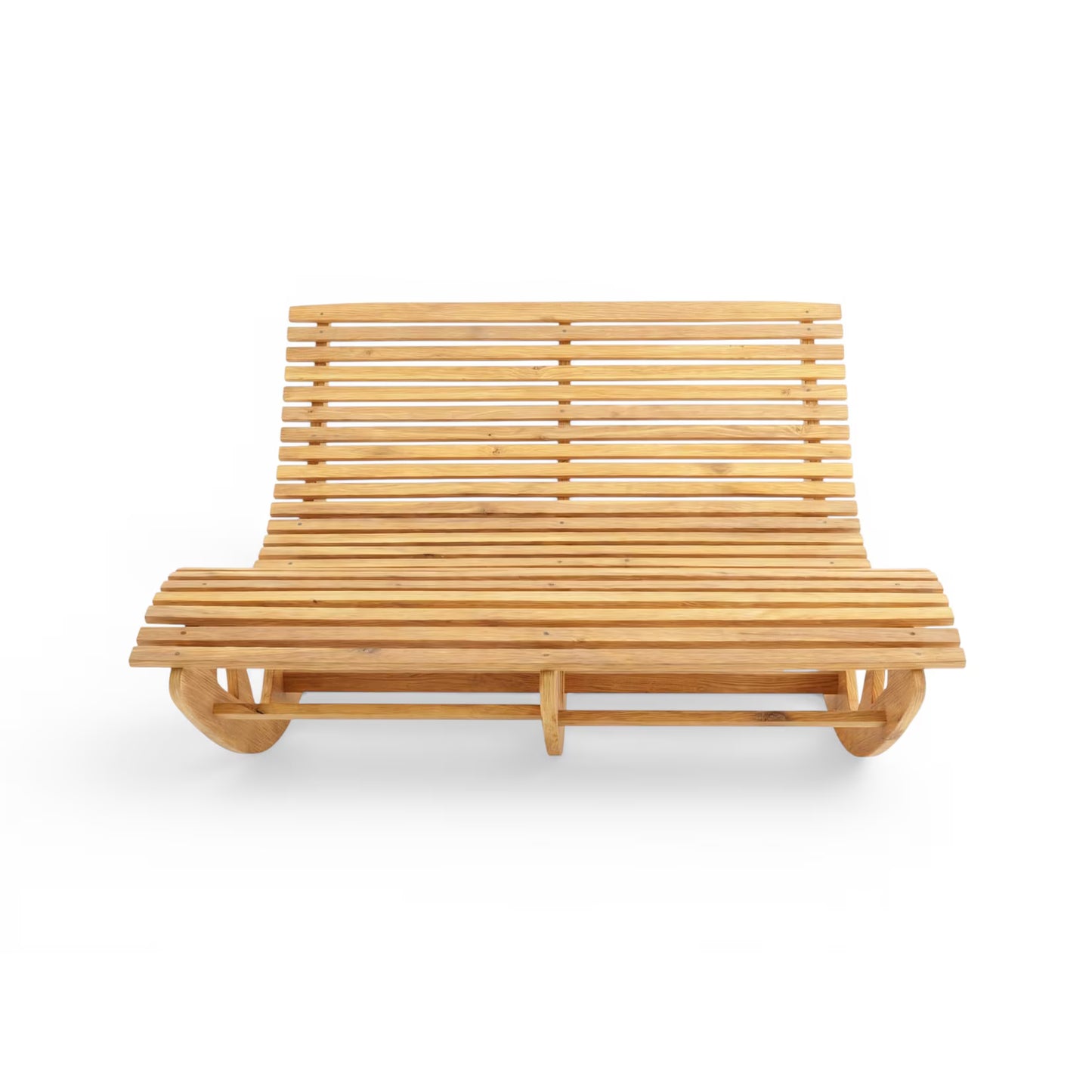 Ergonomische Doppelschwungliege aus Akazienholz - FSC® zertifiziert