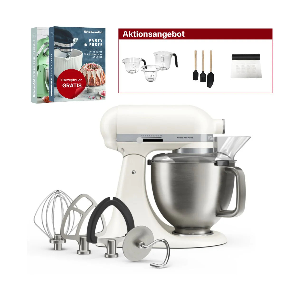 KitchenAid 4,7L 5KSM50PKVE Küchenmaschine - Artisan Plus