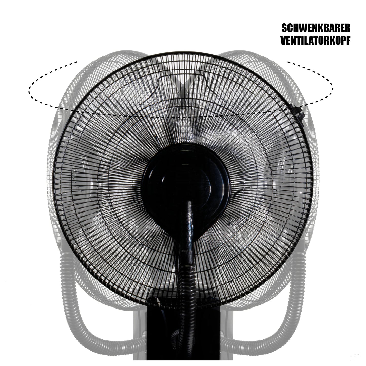 MAUK 16" Ventilator mit Sprüh - Nebel - Kühlung 80W