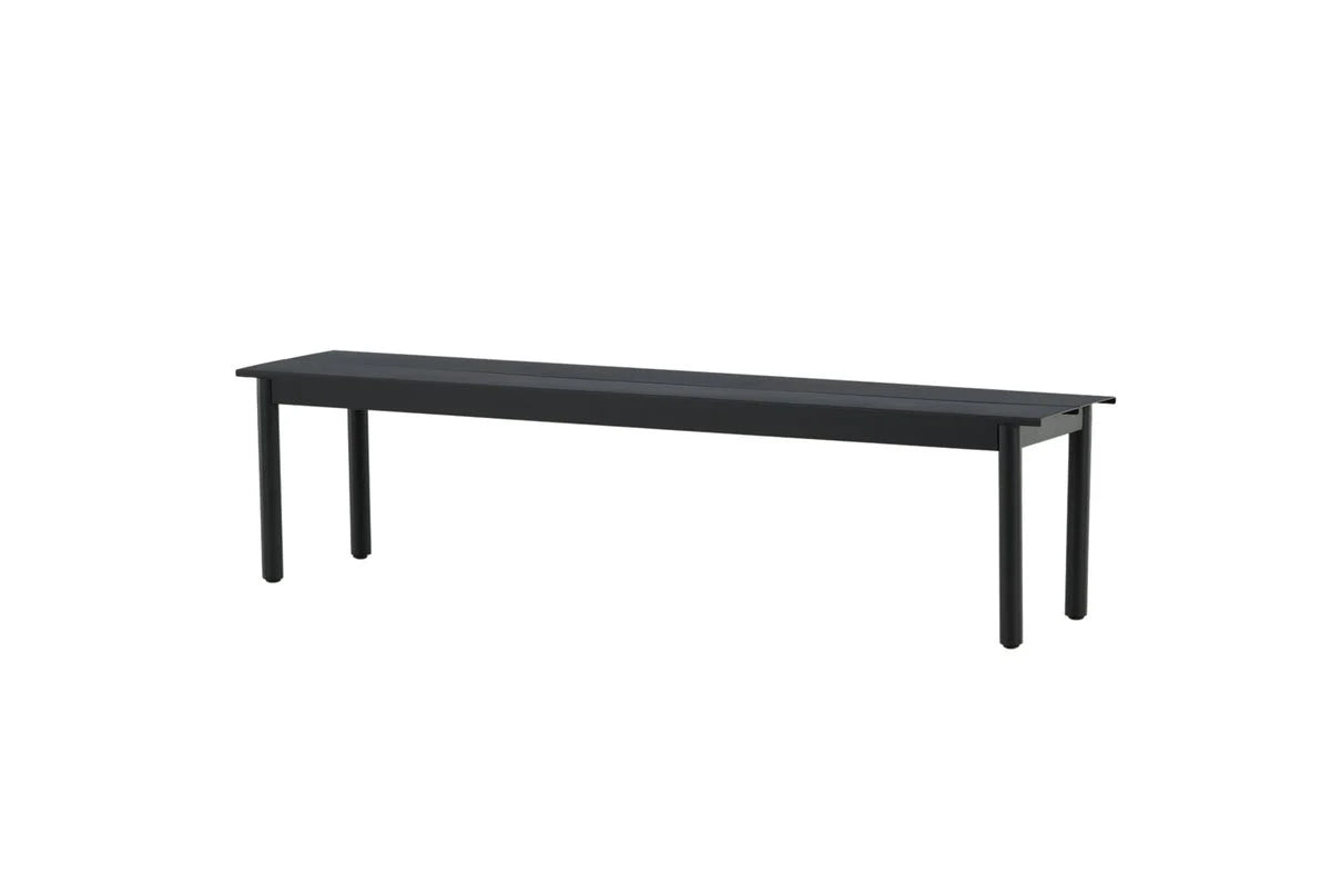 Gartenbank Egypt - aus robustem schwarzem Aluminium