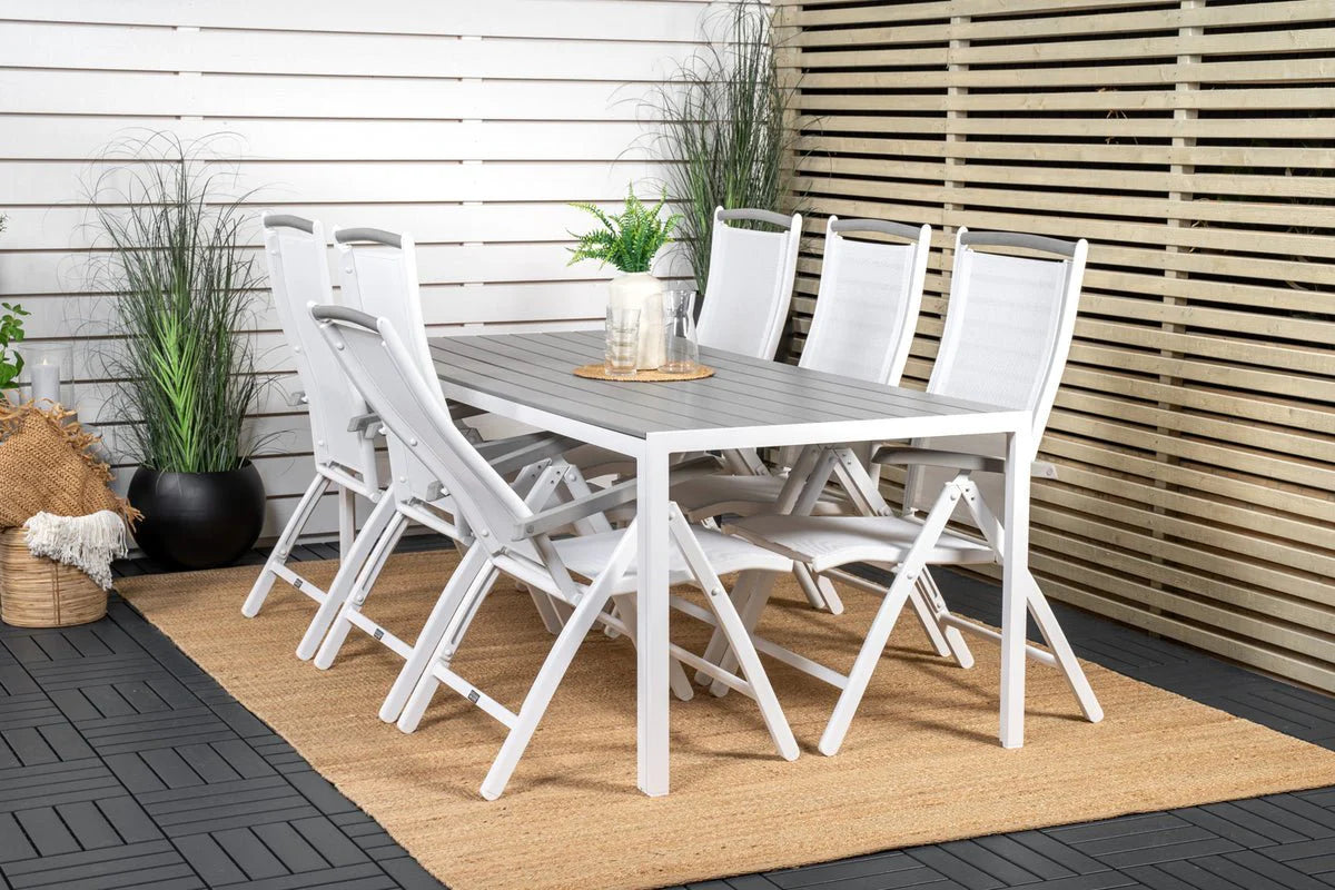 2er Set - Gartenstuhl Kara - Gestell aus Aluminium, verstellbar