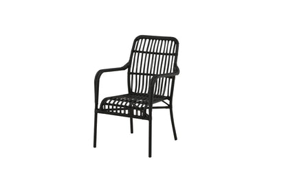 Gartenstuhl Tivaro - aus Rattan in Schwarz