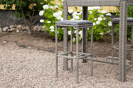 Gartenstuhl Henry - aus Rattan in Grau