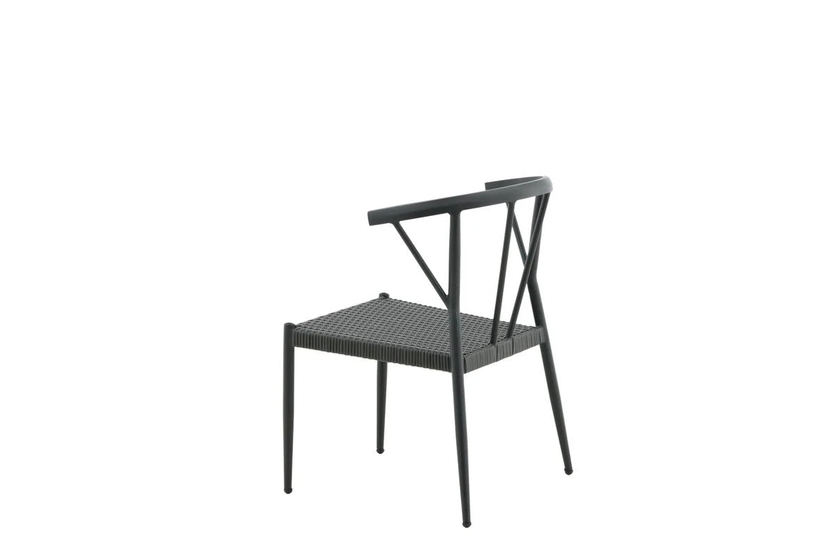 6er Set - Gartenstuhl Tina aus Rattan/Aluminium