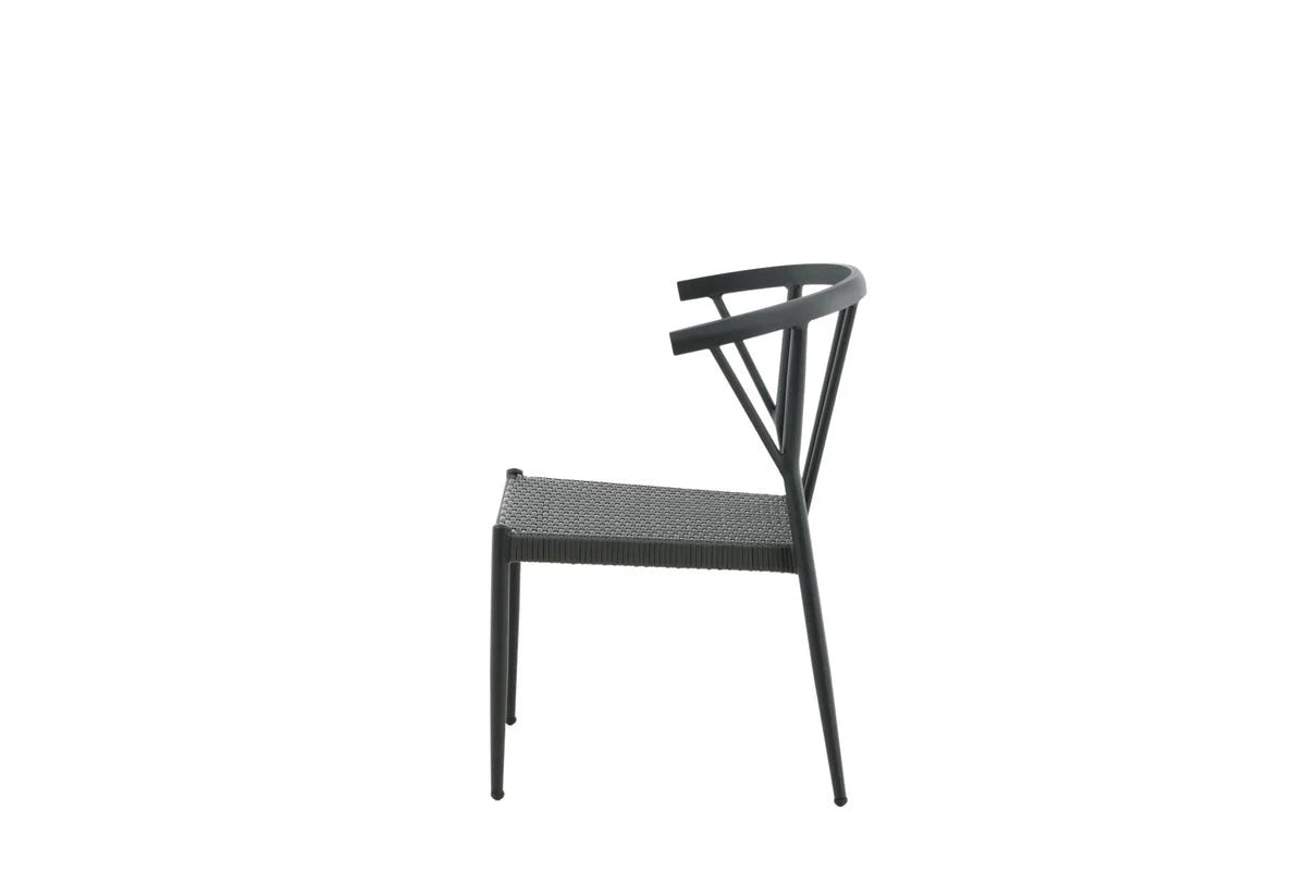 6er Set - Gartenstuhl Tina aus Rattan/Aluminium
