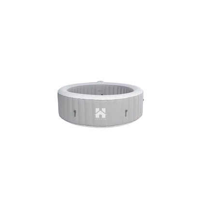 HOME DELUXE Outdoor Whirlpool aufblasbar SPLASH inkl. Abdeckung - Ø208 cm 6 Personen Uni Grau
