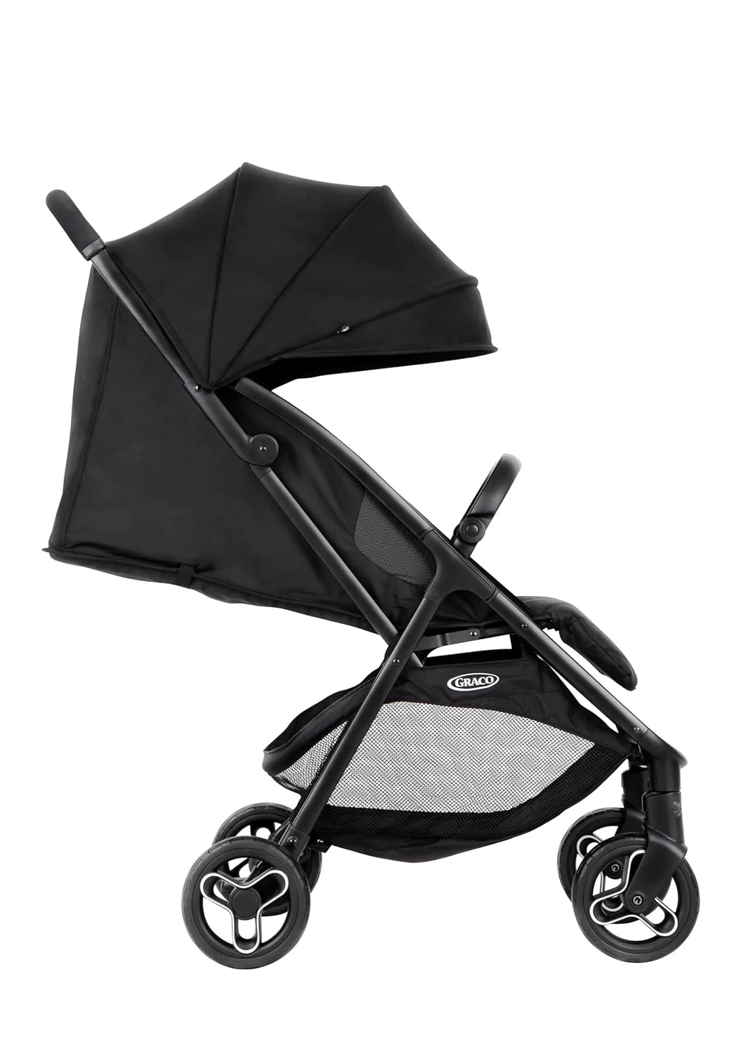 Graco - Myavo Kinderwagen, leicht, schnell zusammenklappbar, ab Geburt bis ca. 4 Jahre (22 kg), mit Regenabdeckung, Midnight