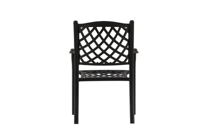 4er Set Gartenstuhl Auri - ein schlichter schwarzer Stuhl aus Aluminium