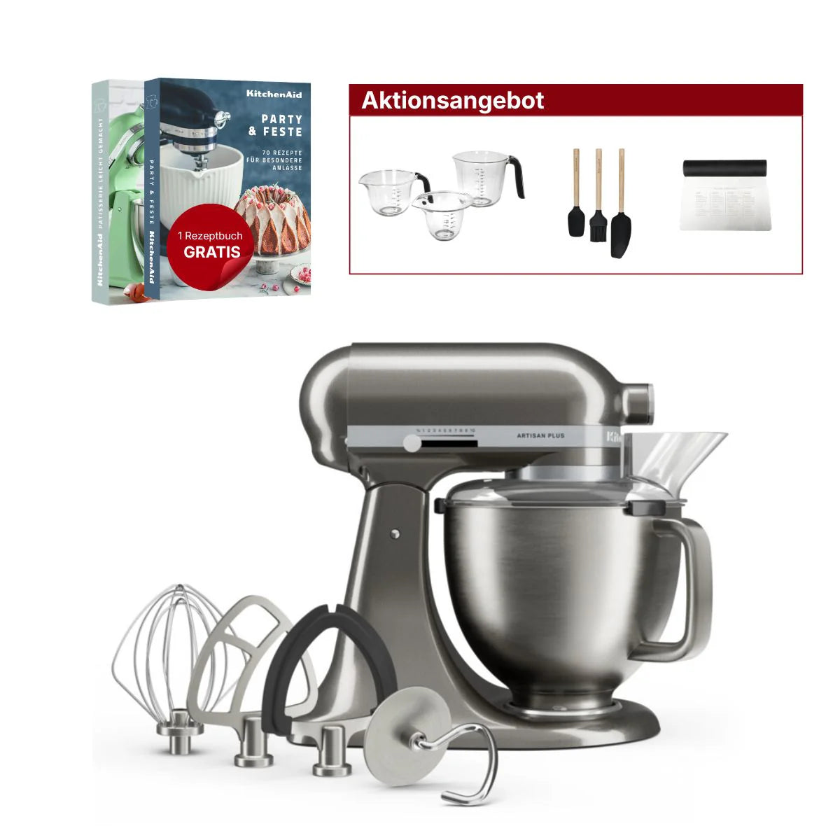 KitchenAid 4,7L 5KSM50PKVE Küchenmaschine - Artisan Plus