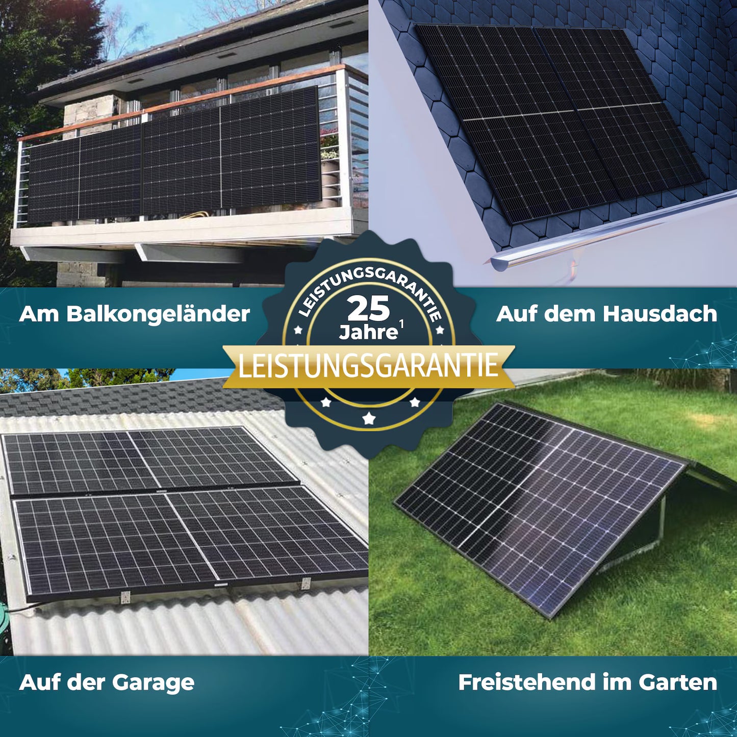 Balkonkraftwerk 1000/800W Bifazial Photovoltaik Solaranlage WIFI Smarte Mini-PV Anlage