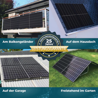 Balkonkraftwerk 1000/800W Bifazial Photovoltaik Solaranlage WIFI Smarte Mini-PV Anlage