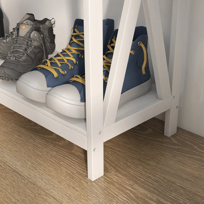 HOMCOM Konsolentisch aus Holz für den Eingangsbereich mit 1 Schublade und 1 Ablage für Flur und Wohnzimmer 100x30x81cm Weiß