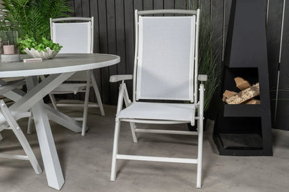 2er Set - Gartenstuhl Kara - Gestell aus Aluminium, verstellbar