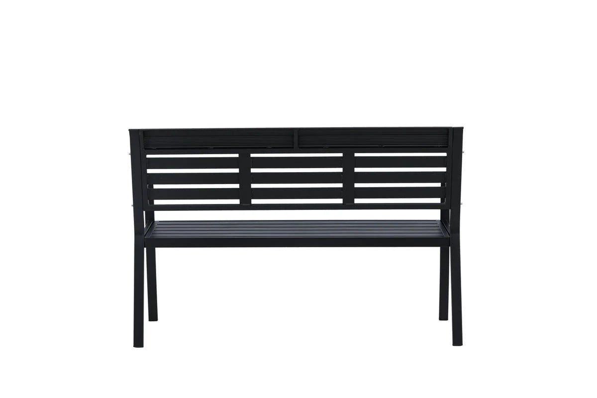 Gartenbank Mineral - Zeitloses Design aus schwarzem Aluminium