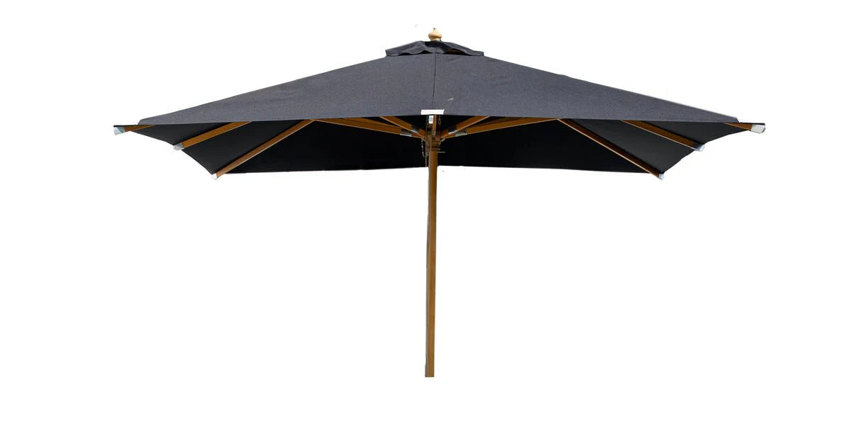 Sonnenschirm Narula – Ø300 cm in schwarzer quadratischer Form