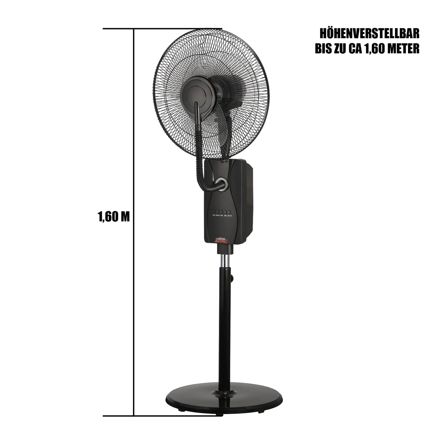 MAUK 16" Ventilator mit Sprüh - Nebel - Kühlung 80W