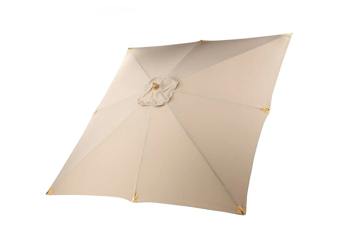 Sonnenschirm Albora – 300 x 300 cm in der Farbe Braun mit Buchengestell