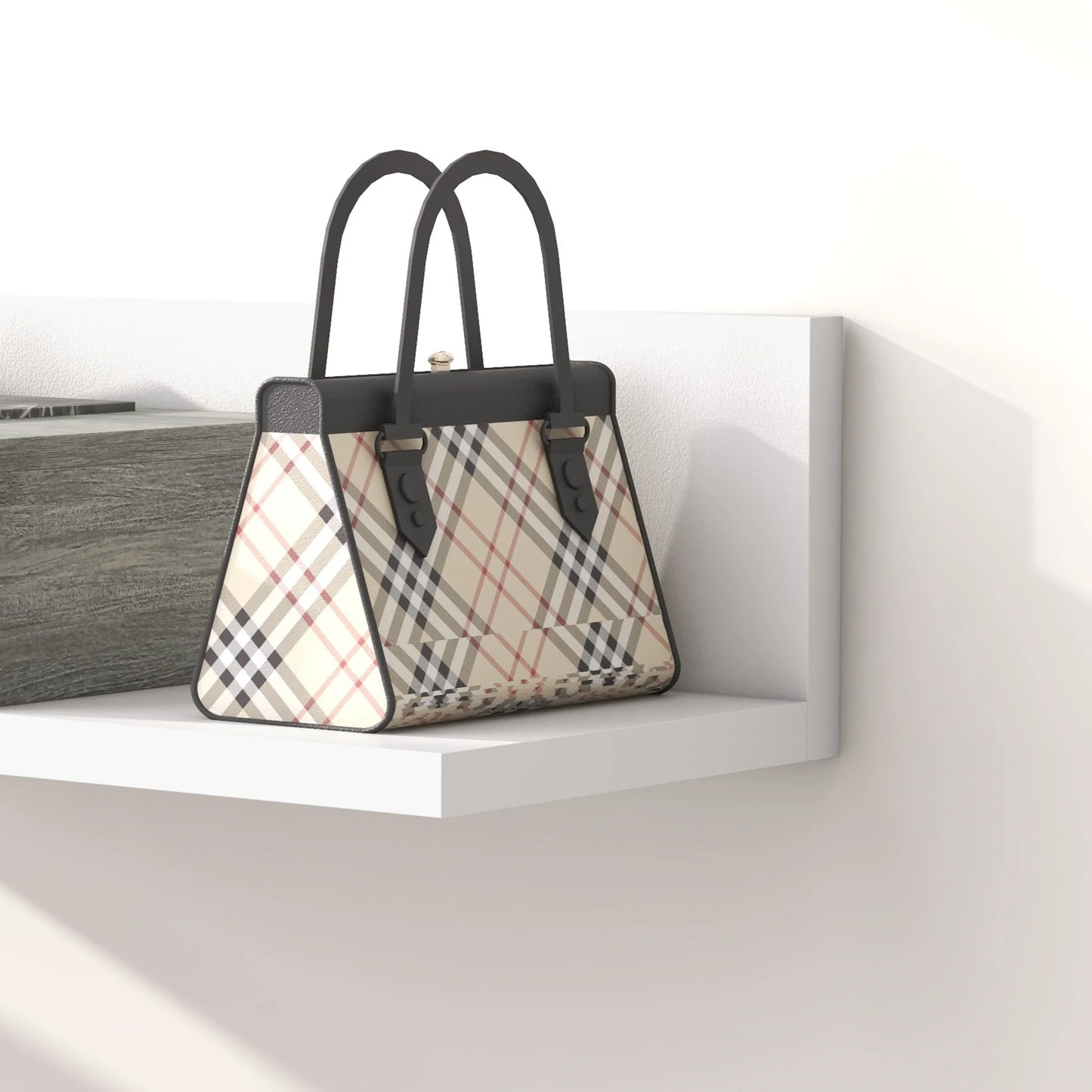 HOMCOM Flureinrichtungsset mit Spiegel und Schublade, Wandmontage, Moderner Stil 75x3,5x75 cm und 75x30,5x20 cm Grau und Weiß