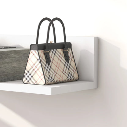 HOMCOM Flureinrichtungsset mit Spiegel und Schublade, Wandmontage, Moderner Stil 75x3,5x75 cm und 75x30,5x20 cm Grau und Weiß