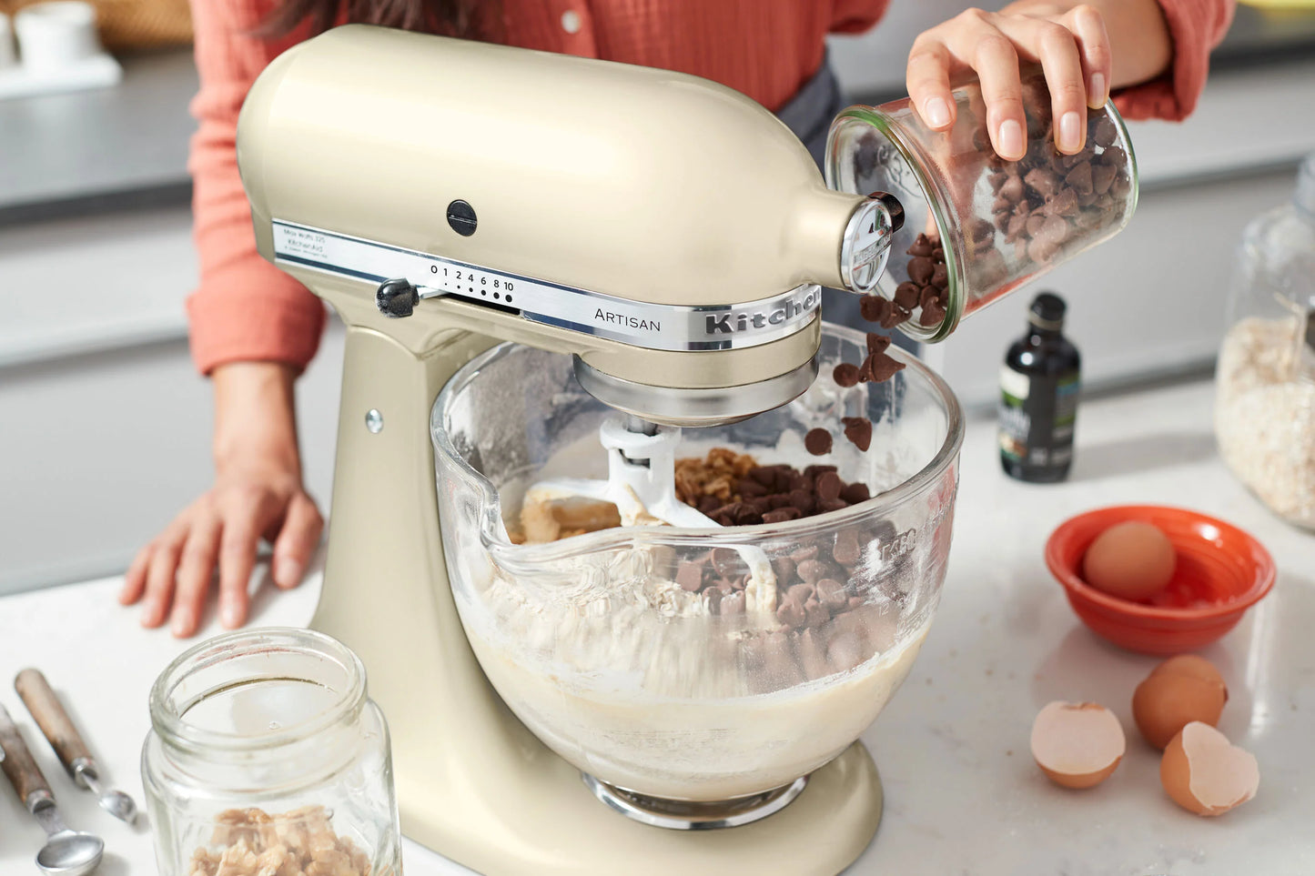 KitchenAid 4,8 L 5KSM175 Artisan Küchenmaschine Glasset mit Glasschüssel