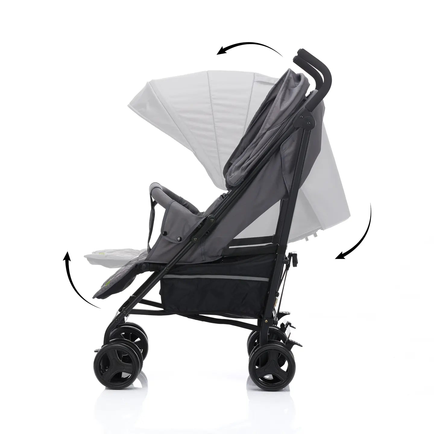B-Ware Little One Buggy Kinderwagen Sportwagen Tommi Grau Liegefunktion Stauraum Gurt