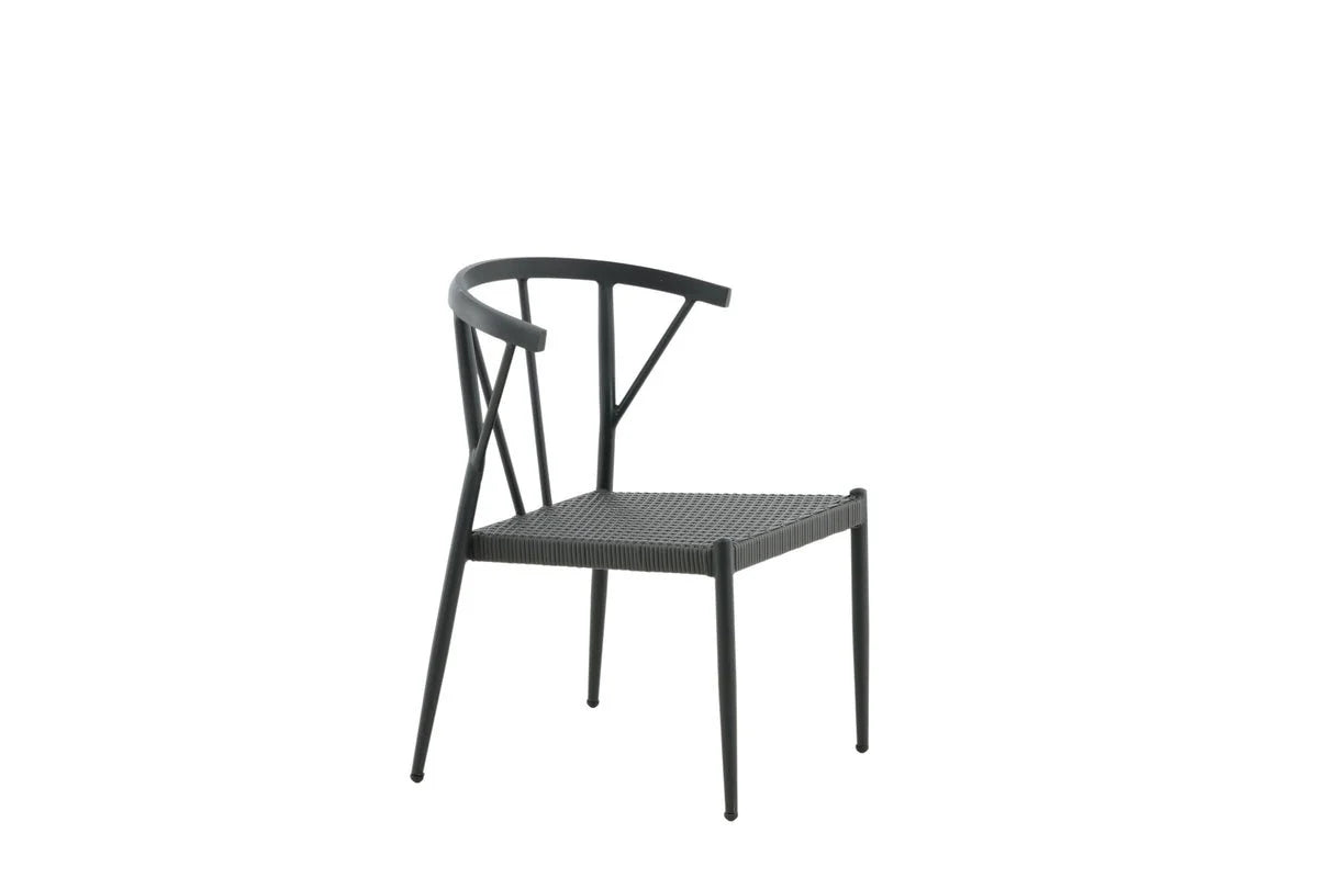 6er Set - Gartenstuhl Tina aus Rattan/Aluminium