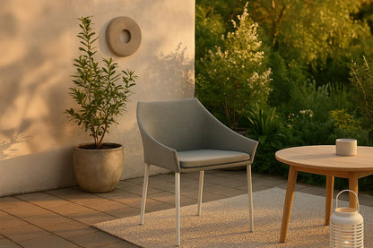 2er Set - Gartenstuhl Sophia aus Aluminium/Polyester