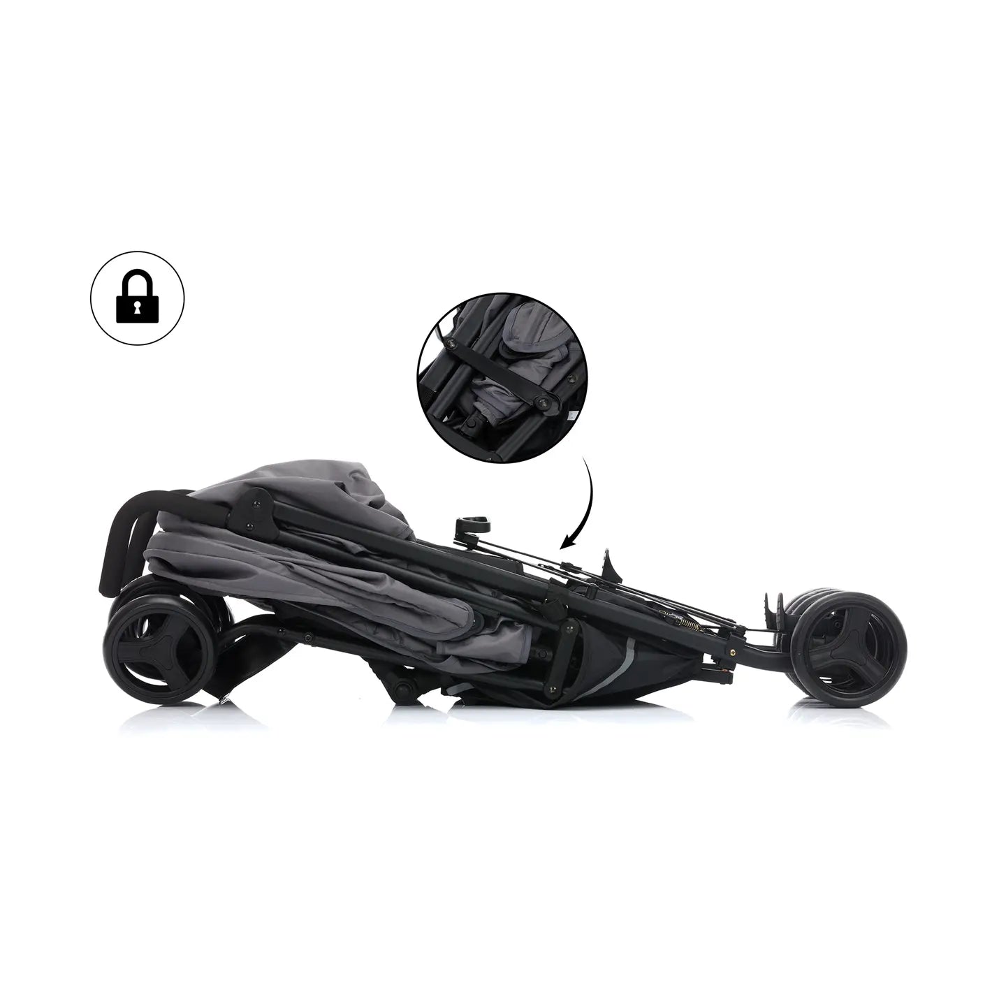 B-Ware Little One Buggy Kinderwagen Sportwagen Tommi Grau Liegefunktion Stauraum Gurt