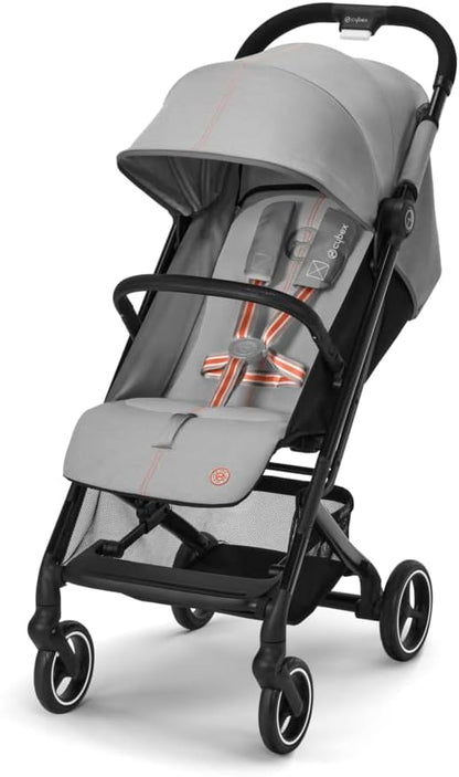 CYBEX Gold Beezy Kinderwagen mit Ein-Zug-Gurtsystem, von Geburt an bis ca. 4 Jahre (max. 22 kg), kompakt und ergonomisch, Lavagrau (Grau)