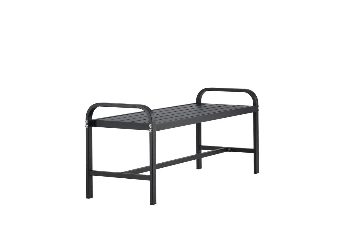 Gartenbank Cäsar - aus robustem, schwarzem Aluminium