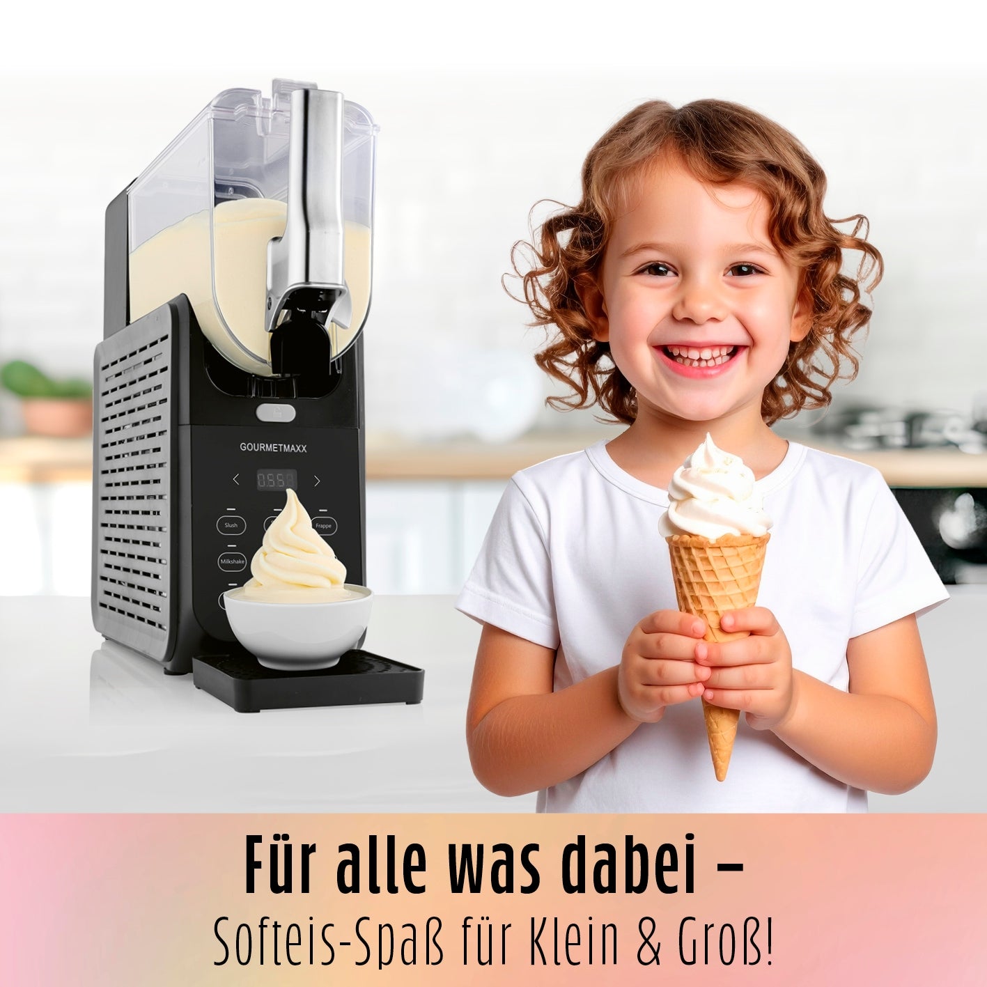 GOURMETmaxx Slushy Ice Maker 200W schwarz/grau