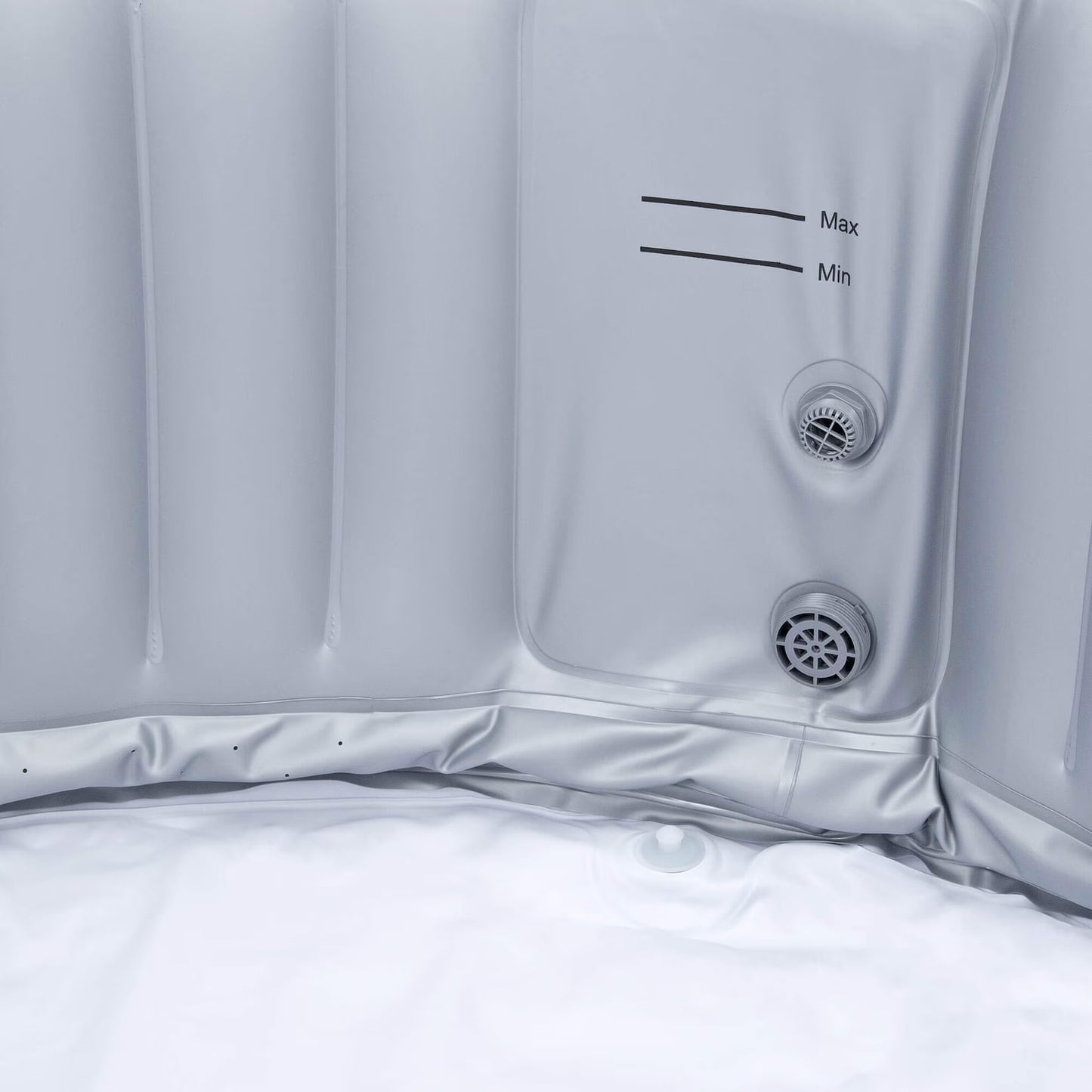HOME DELUXE Outdoor Whirlpool aufblasbar SPLASH inkl. Abdeckung - Ø208 cm 6 Personen Uni Grau