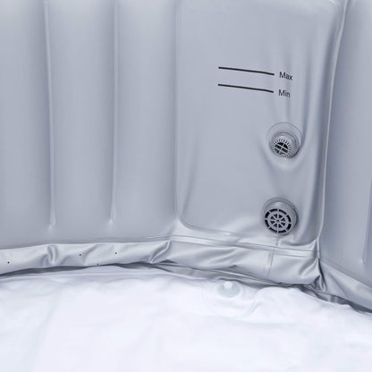 HOME DELUXE Outdoor Whirlpool aufblasbar SPLASH inkl. Abdeckung - Ø208 cm 6 Personen Uni Grau