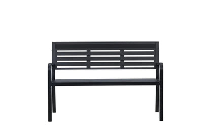 Gartenbank Mineral - Zeitloses Design aus schwarzem Aluminium
