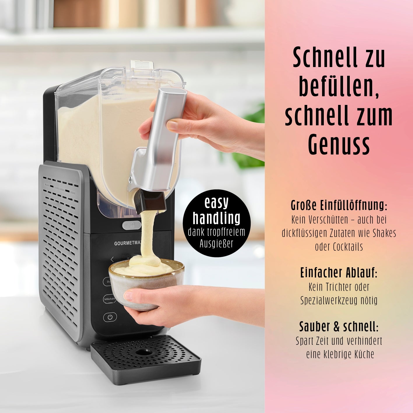 GOURMETmaxx Slushy Ice Maker 200W schwarz/grau